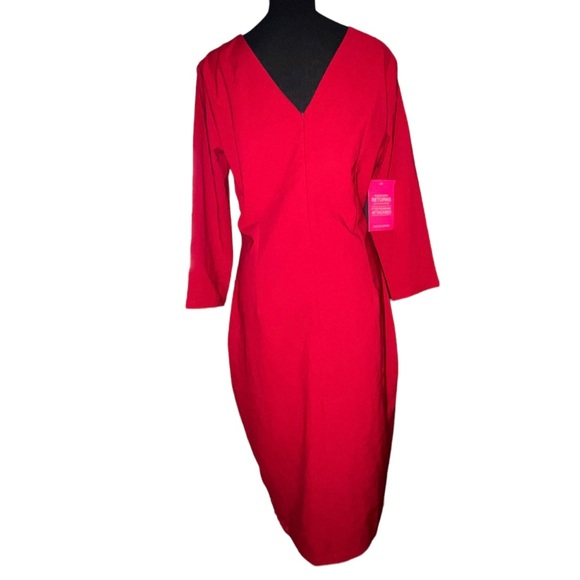 NWT Little Mistress Red Lace Trimmed Formal Dress- Size 12Tall - Picture 8 of 9